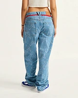 Check-5 Blaze Loose Denim Pants