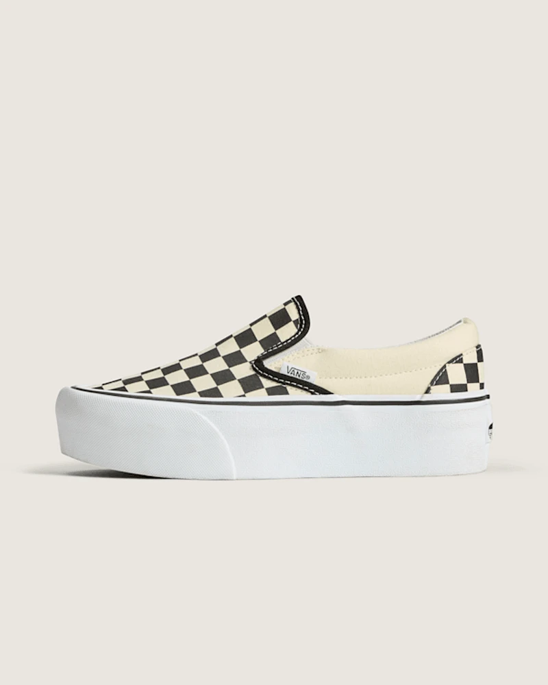 Classic Slip-On Stackform Checkerboard Shoe