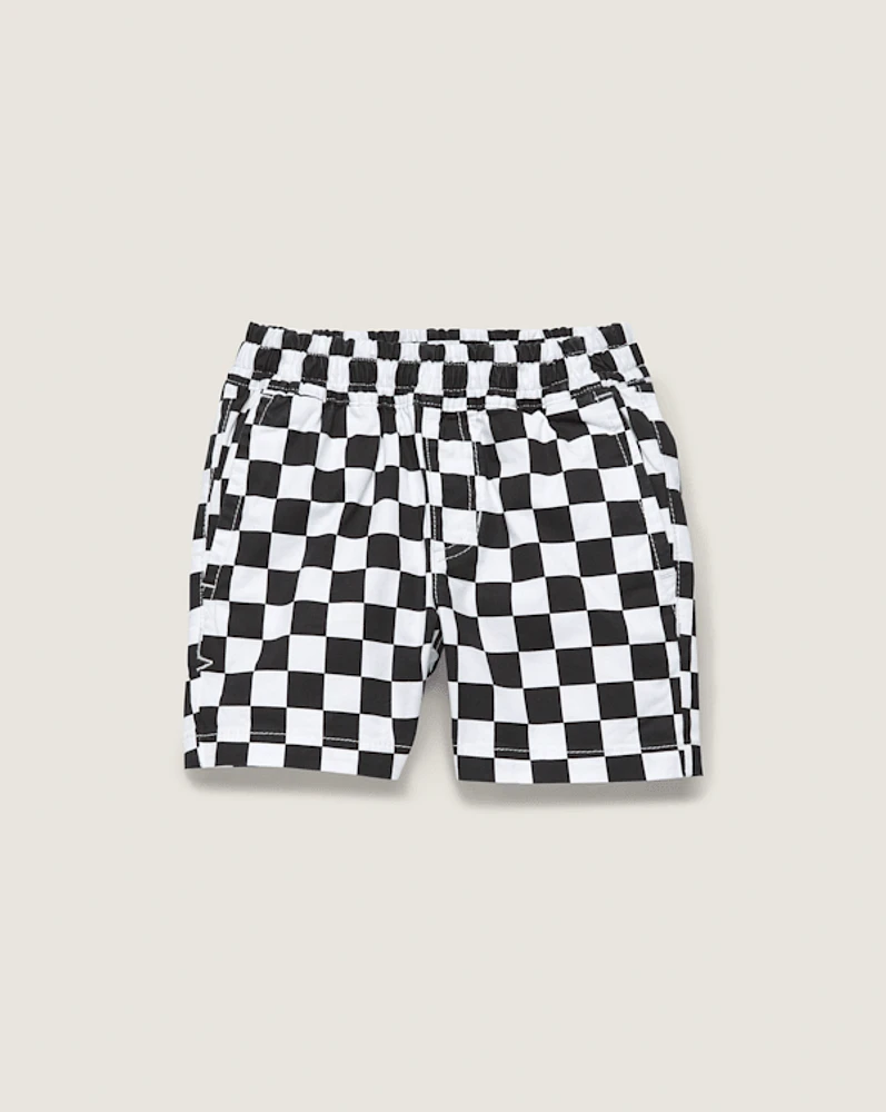 Little Kids Range Elastic Checkerboard Shorts