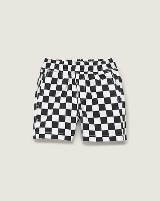 Little Kids Range Elastic Checkerboard Shorts