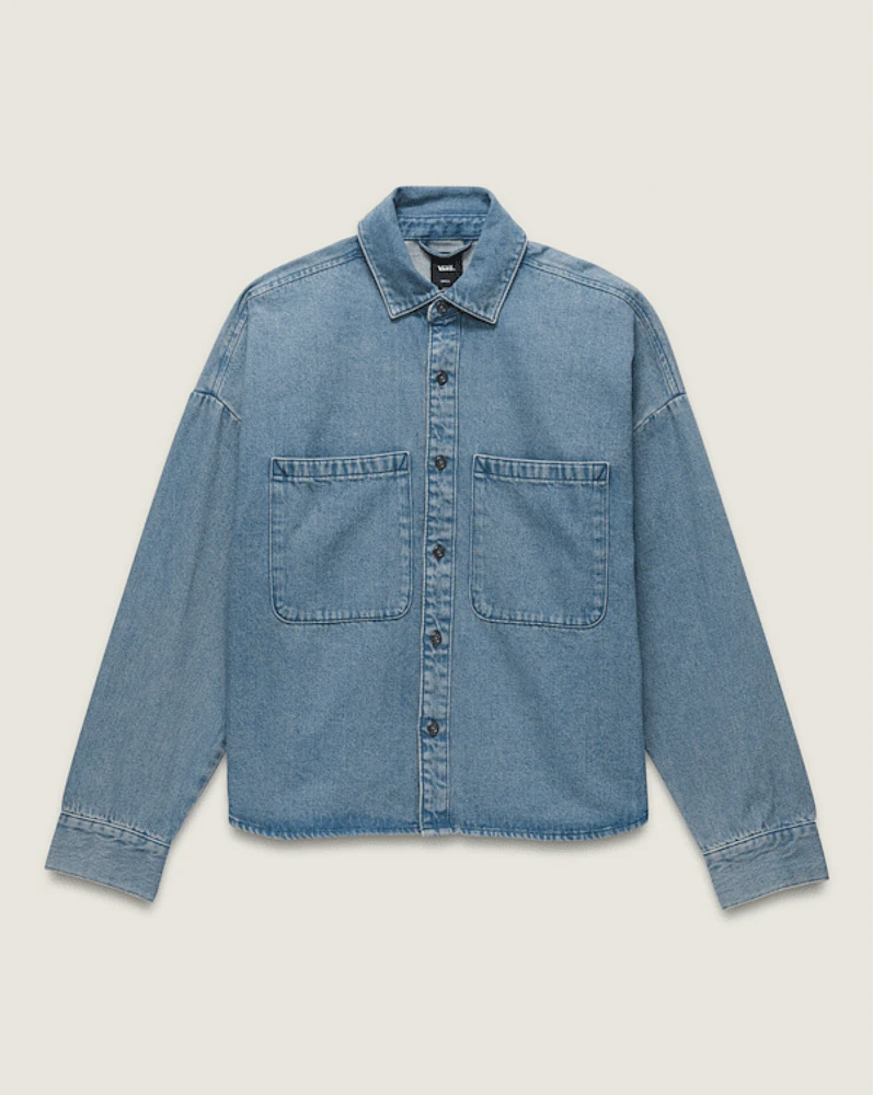 Antica Boxy Denim Long Sleeve Shirt