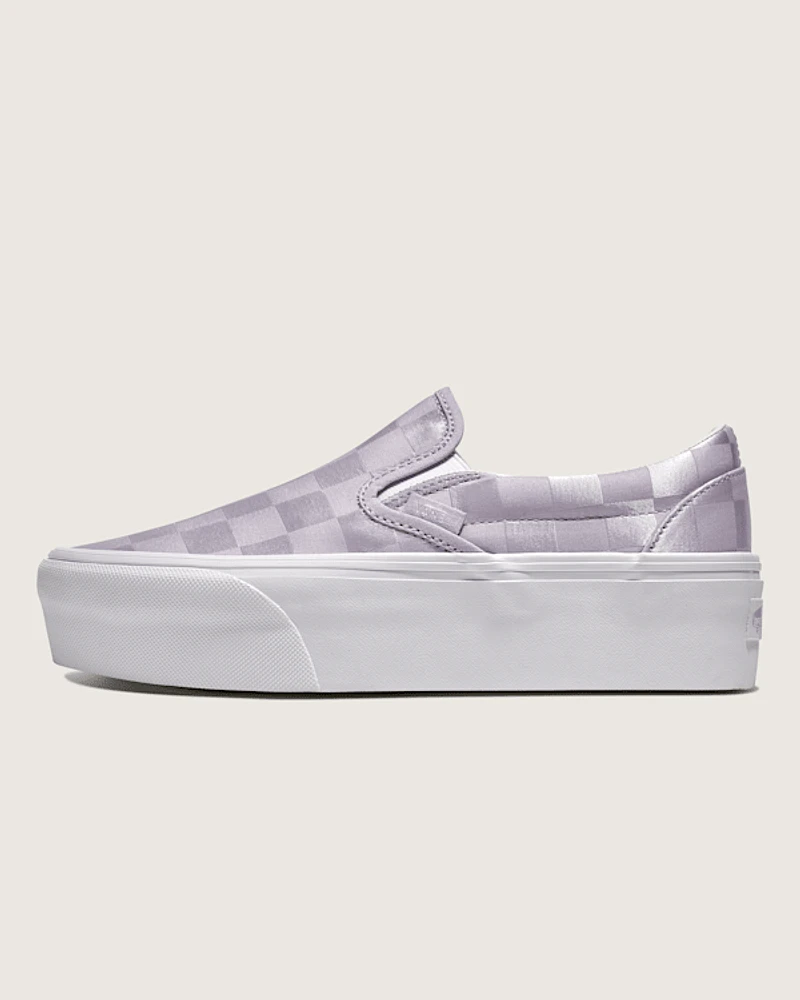 Classic Slip-On Stackform Checkerboard Shoe