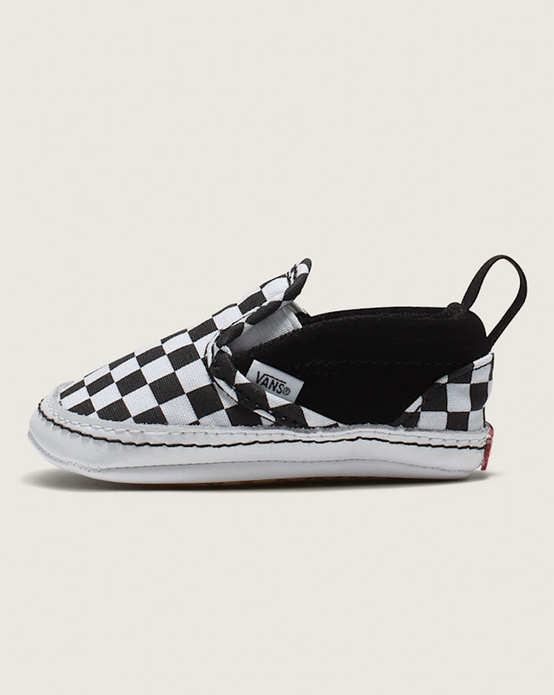 Infant Slip-On V Crib Checkerboard Shoe