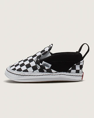 Infant Slip-On V Crib Checkerboard Shoe