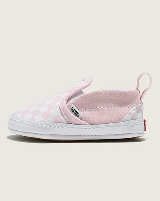 Infant Slip-On V Crib Checkerboard Shoe