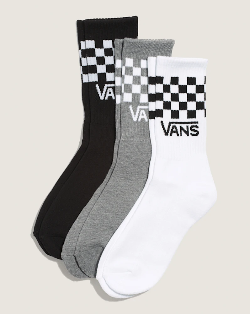 Kids Checkerboard Crew Socks 3-Pack