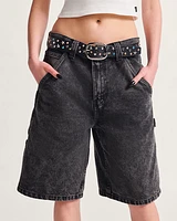 Drill Chore Loose Denim 22'' Shorts