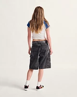 Drill Chore Loose Denim 22'' Shorts