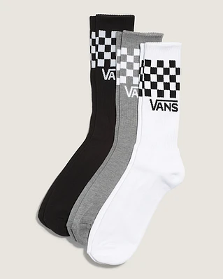 Checkerboard Crew Socks 3-Pack