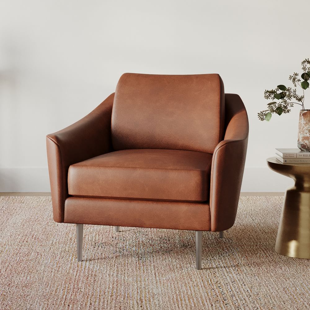 remy faux leather armchair