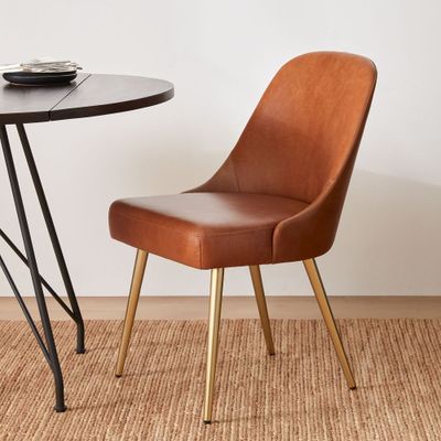 Mid-Century Leather Dining Chair