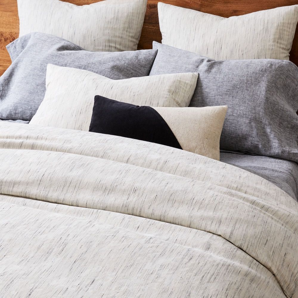 West Elm Washed Melange Jacquard Duvet Cover & Shams | West Elm | Plaza Las  Americas