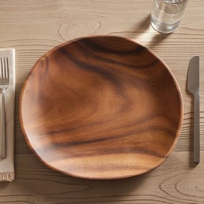 Organic Shaped Wood Charger | West Elm