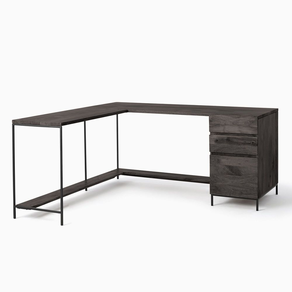 West Elm Industrial Modular L-Shaped Desk & File Cabinet | West Elm | Plaza  Las Americas