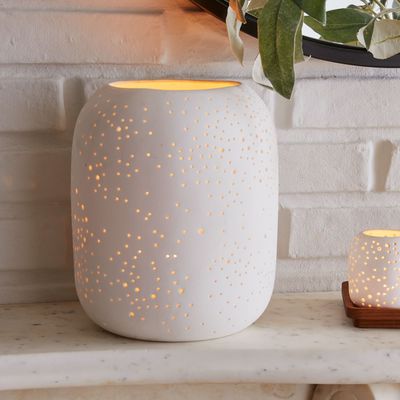 Constellation Pierced Ceramic Candleholders | West Elm