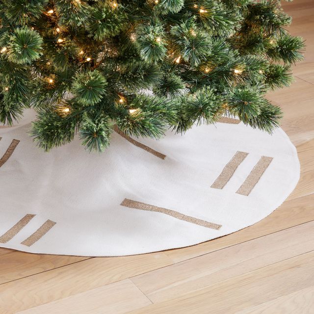 West Elm Geo Embroidered Tree Skirt | West Elm | The Summit