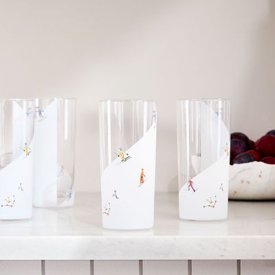 Holiday Skiers Highball Glassware Sets | West Elm