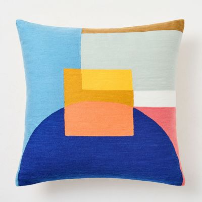 Half Moon Grid Pillow Cover Set - Marina Blue | West Elm