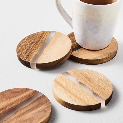 Wood & Resin Coasters (Set of 4) | West Elm