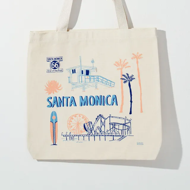 Santa Monica Tote Bag California Tote Bag Los Angeles Tote 