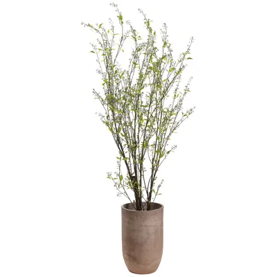 Faux Potted Berry Leaf Tree w/ Planter | West Elm