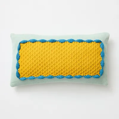 Misha & Puff Ruffle Frame Knit Pillow Cover | West Elm
