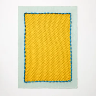 Misha & Puff Ruffle Frame Knit Baby Blanket | West Elm