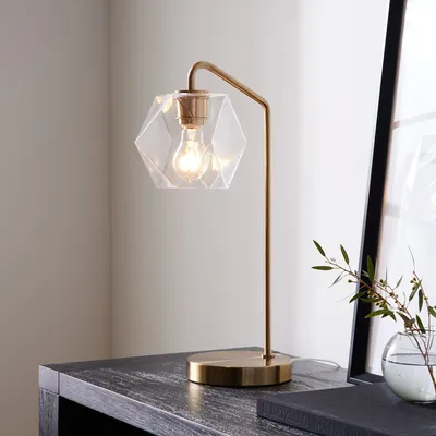Sculptural Faceted Table Lamp | Modern Light Fixtures West Elm