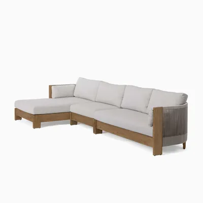 Porto Outdoor 3-Piece Chaise Sectional (134") | West Elm