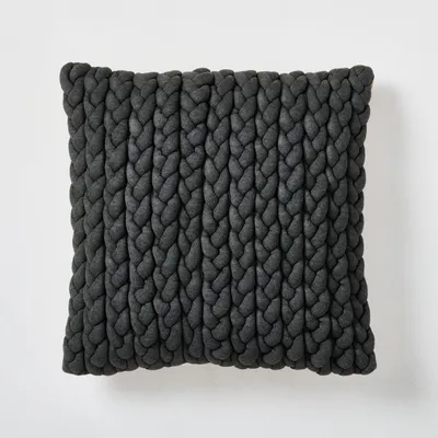 Braided Jersey Pillow Cover | West Elm