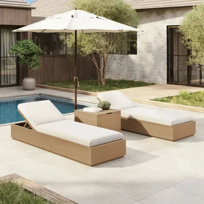 Telluride Outdoor Chaise Lounger | West Elm