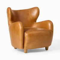 Jodie Wing Leather Chair | West Elm