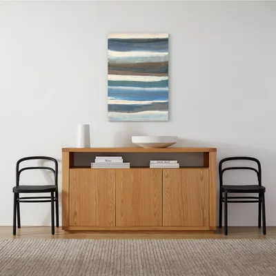 Oversized Abstract Waves Framed Wall Art by Sarah Campbell | West Elm