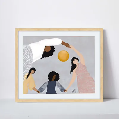 Melissa Koby Framed Print - Supporting Friends | West Elm