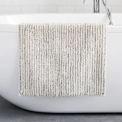Organic Tufted Stripe Bath Mat | West Elm