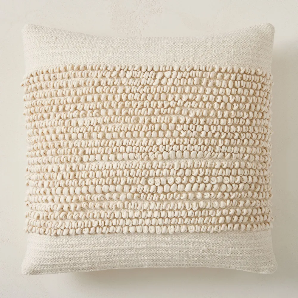Soft Corded Banded Pillow Cover | West Elm