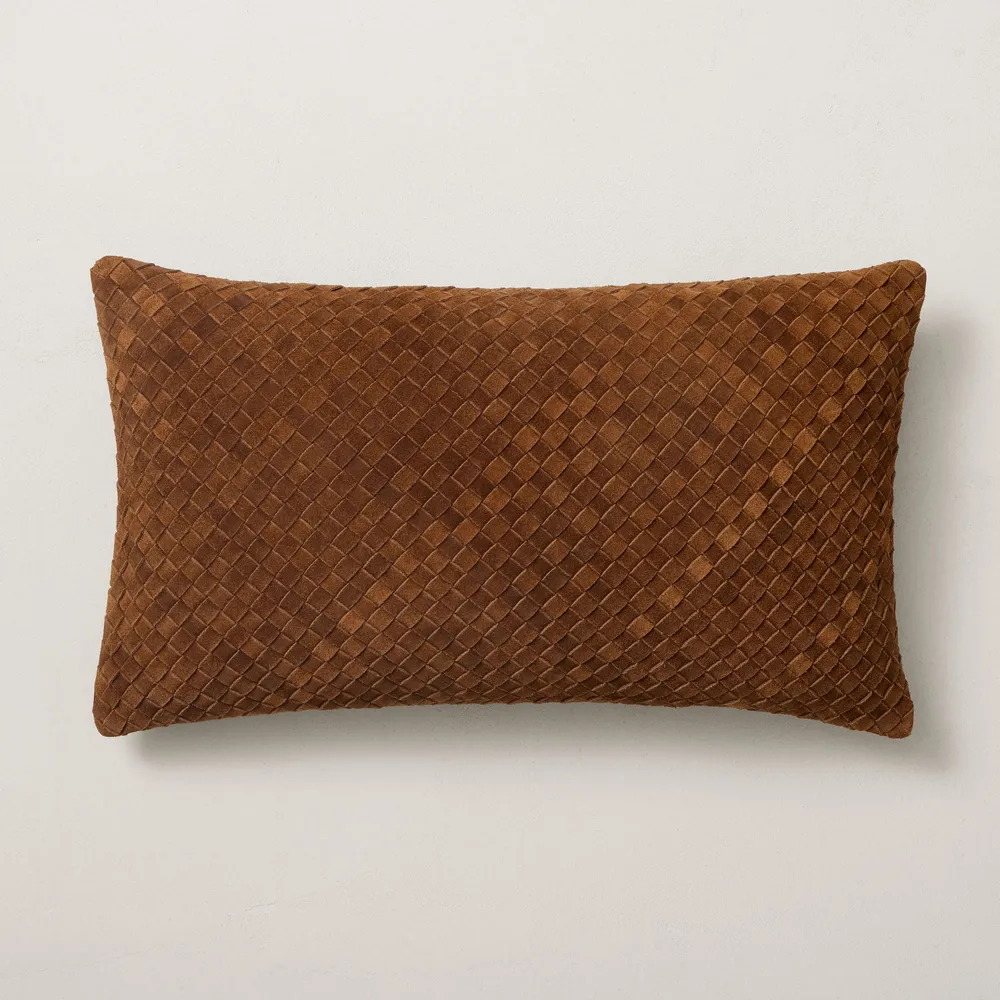 Woven Suede Pillow Cover | West Elm