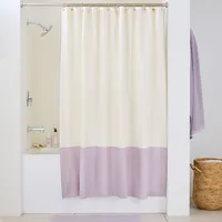 Colorblock Canvas Shower Curtain | West Elm