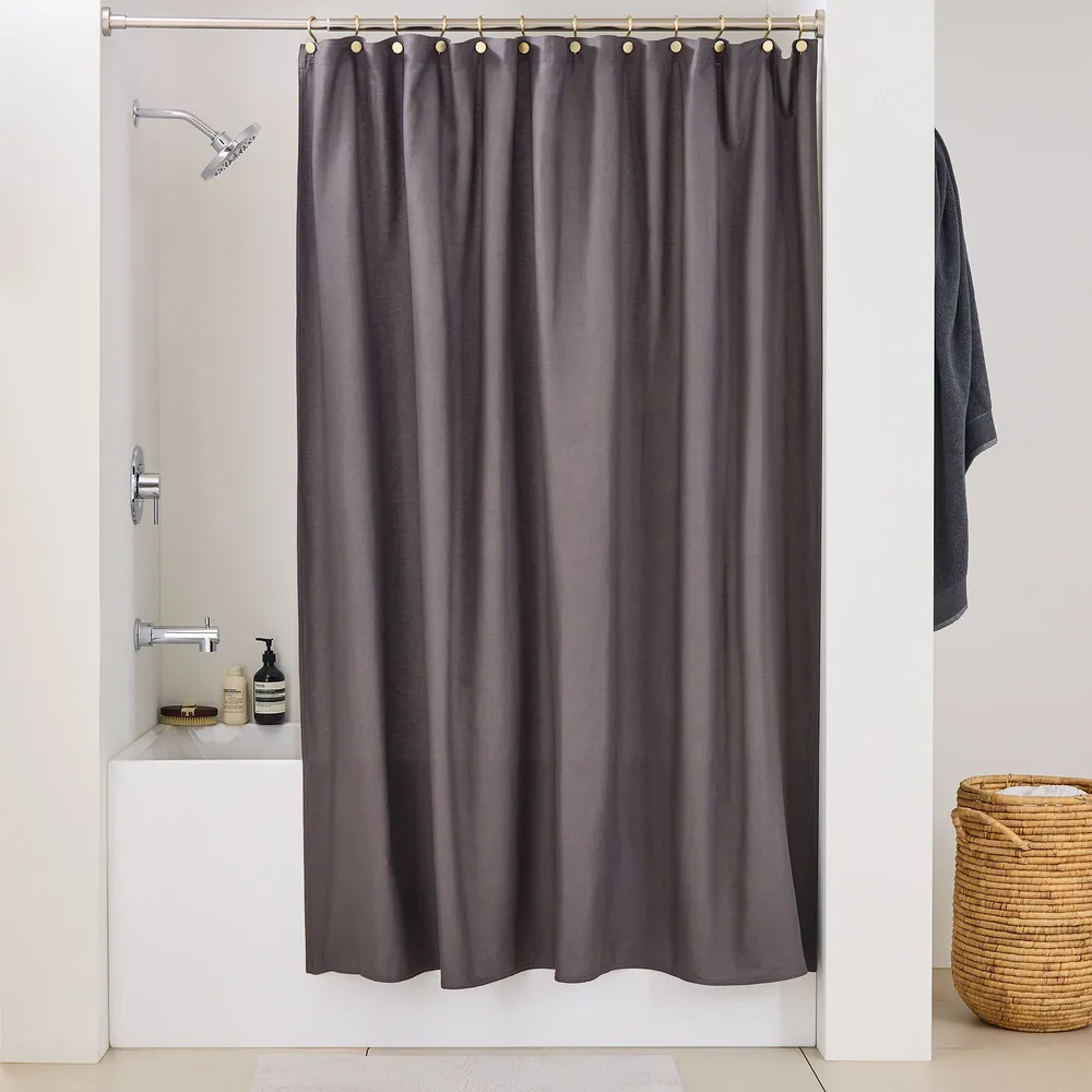 Solid Canvas Shower Curtain | West Elm