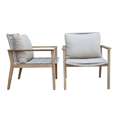 Solid Eucalyptus Outdoor Chair (Set of 2) | West Elm