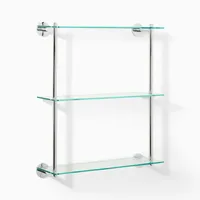 Modern Overhang Triple Glass Bathroom Shelf | West Elm