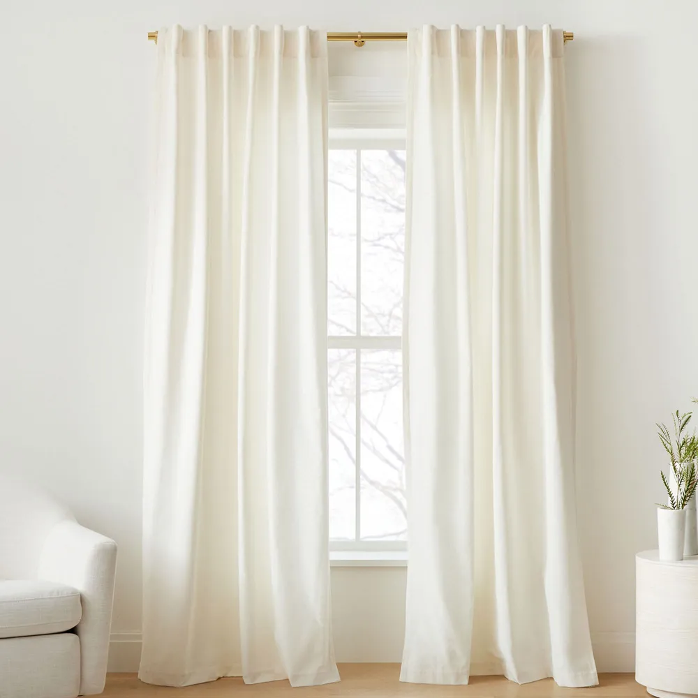 Cotton Velvet Curtain | West Elm