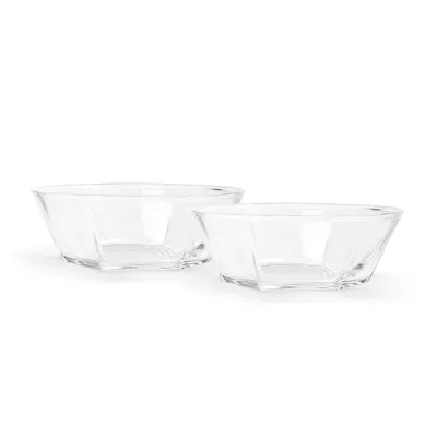 Puik Designs Faceted Glass Cereal Bowl (Set of 2) | West Elm