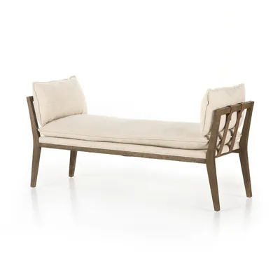 Leather Strap Chaise | West Elm
