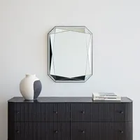 Faceted Emerald Cut Wall Mirror - 24"W x 30"H | West Elm