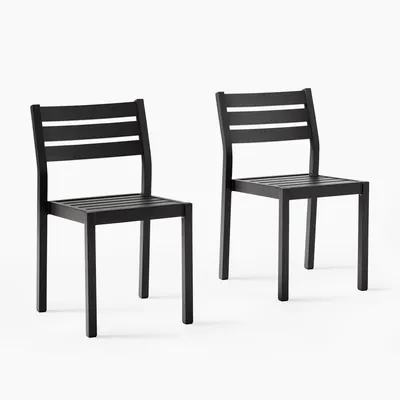 Portside Aluminum Outdoor Stacking Dining Chair (Set of 2) | West Elm