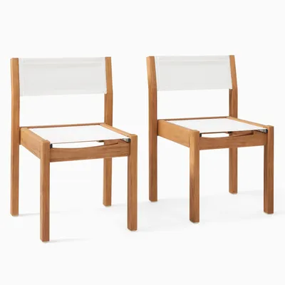 Playa Outdoor Textilene Stacking Dining Chair (Set of 2) | West Elm