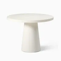 Concrete Indoor/Outdoor Pedestal Round Dining Table (32"–60") | West Elm