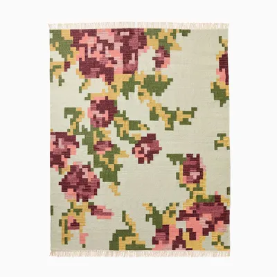 Pixel Floral Rug | West Elm