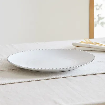 Costa Nova Pearl White Stoneware Charger Plate | West Elm